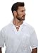 Cotton Natural Kauai Bead Drawstring Short Sleeve Shirt (X-large, White)