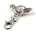 YouYouPifa Unisex's Alloy Strap Quartz Beetle Keychain Watches (Silever Strap / White Dial)