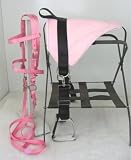 Miniature Horse / Small Pony English Style Bareback Saddle Set - Pink