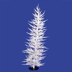 Whimsical White Laser Artificial Christmas Tree 5'