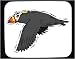Mouse Pad with flying, puffin, seabird, beak, bird