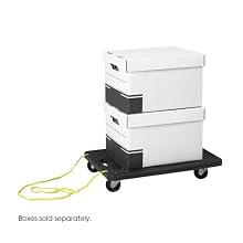 Safco 4045BL Stow-Away Dolly, Black