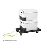 Safco 4045BL Stow-Away Dolly, Black