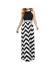 Girls Sleeveless  Cocktail Chiffon Striped Print  Ball Gown Evening Dress/Bridesmaid Dress/Party Dress/Maxi Dress 