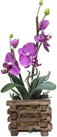 Decorative Artificial Orchid Flower w/ Plant Stand - (Purple)