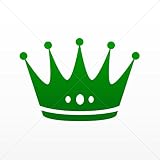 Sticker Royal Crown Decor Motorbike Bicycle Vehicle ATV Racing Garage Green Dark (10 X 6.93 In)