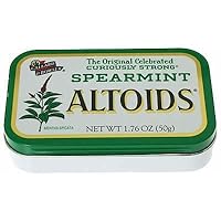 Altoids Curiously Strong Mints, Spearmint, 1.76-Ounce Tins (Pack of 12)