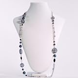 Mina Stations Necklace in Black Rock Love
