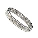 This is a new stylish magnetic TITANIUM link bracelet. Magnetic energy has been trusted to relieve pain and promote healing for thousands of years. The wonders of this power are harnessed by this truly unique bracelet precisely engineered from premium CP2 grade TITANIUM with TITANIUM stamped and embedded with 16 pcs of 3000+ Gauss permanent north facing magnets,W/2 magnets on each link. Professional athletes look to magnetic therapy to increase energy, relieve pain and improve circulation. Tarnish-resistant with distinctive silver link design and precision-crafted fold over clasp with secure latch. Truly a great upscale gift item choice for both men and women in this holiday season!
