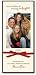 Holiday Photo Cards - 8 3/8" x 4" - Photo Ecru Layered Ribbon Greeting Cards Created From Your Favorite Photo - set of 20