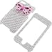 Rhinestones Shield Protector Case for Apple iPod touch (2nd gen.), 3D Ribbon Full Diamond (Pink/Clear)