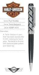 Retro 51 Harley Davidson Full Throttle Silver Ball Pen