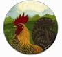 Range Kleen Hallmark Design Set of Four Burner Kovers, Rooster