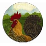 Range Kleen Hallmark Design Set of Four Burner Kovers, Rooster