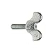 Wing Screw, Iron, Zinc, 10-24 x 1 In, Pk 25