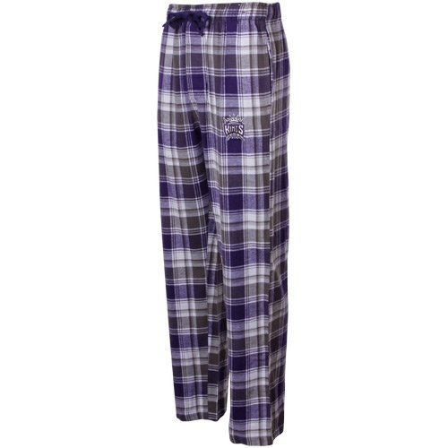 NCAA Sacramento Kings Purple-Gray Plaid Legend Pajama Pants (Small)