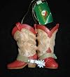Red Trimmed Cowboy Boots Ornament