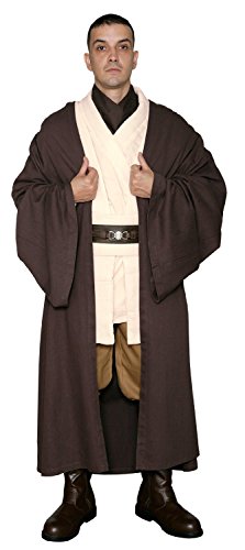 Jedi-Robe Men's Star Wars Obi-Wan Kenobi Tunic Set And Robe X-Large Dark Brown