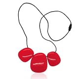 Jellystone Designs Troika Pendant Teether Necklace - Scarlet Red