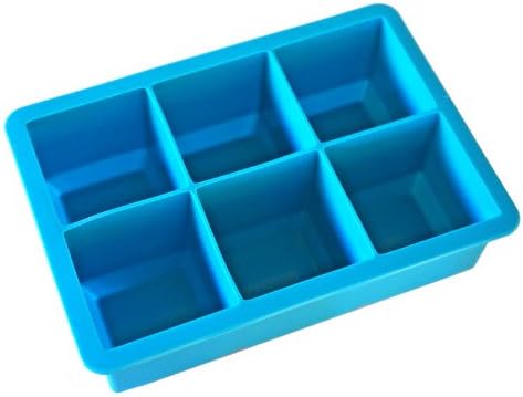California Kitchenware Mammoth Silicone Ice Cube Tray - Makes 6 Extra Large Cubes