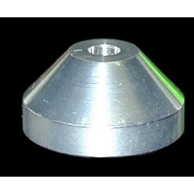 1 Solid Aluminum Vinyl Record Dome Adapter / Insert - Fits Almost Any Turntable! #07MDDA