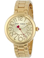 Betsey Johnson Womens BJ00237-02 Gold Case and Bracelet Watch