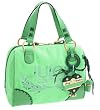 Juicy Couture Terry Heart Tassel Daphne Satchel Bag Purse Green