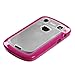 Hybrid TPU Skin Cover for BlackBerry Bold 9900 9930, Hot Pink/Clear