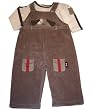 Minibasix Infant Boy Puppy Corduroy Overall Set