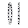 10K White Gold 1/5 ct. Alternating Black and White Diamond Hoop Earrings