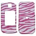 Hot Pink with White Zebra Strip Snap on Hard Skin Faceplate Cover Case for Samsung Alias 2 Alias2 U750