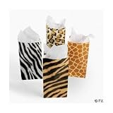 12 Zoo Animal Print Goody Bags