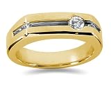 0.20 CTW Men's Diamond Ring in 14K Yellow Gold