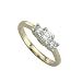 3 Diamond Bridal Engagement Ring 1/2 ct. in 14K Yellow Gold