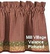 Mill Village Curtain Swag With Border