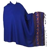 Elegant Shawls Tribal Embroidered Wool Wrap 80 x 40 inches