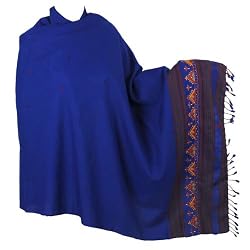 Elegant Shawls Tribal Embroidered Wool Wrap 80 x 40 inches