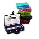 Budd Leather Lizard Grain Ladies Travel Jewelry Box 543221L