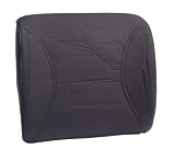 Lumbar Support Leather Back Cushion - Black