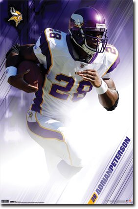 Adrian Peterson Minnesota Vikings Poster 22.5X34 0987