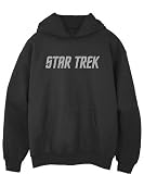Star Trek - Silver Glitter Applique - Black Pullover Hoodie