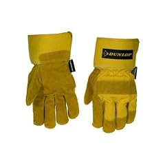 Dunlop 360101 Profi Arbeitshandschuhe Gr. L, 'All Season' 3M Thinsulate Futter, Leder/ Baumwolle, gelb, Cat 2 zertifiziert EN 388/ 4133