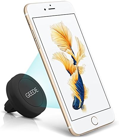 Magnetic Car Mount Holder, GEEDE Universal Air Vent Mount Holder for Smartphones Mini Tablets including iPhone 6, 6S, Galaxy S7, S7 Edge (Black)