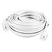 uxcell RJ11 6P2C Modular Telephone Extension Cable Wire White 6M 20Ft