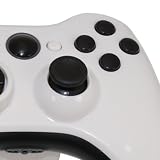 White with Black Out Kit - XBOX 360 Controller Shell Kit - Glossy