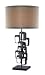 Dimond D2135 16-Inch Width by 28-Inch Height Griffin Table Lamp in Matte Black with Beige Linen Shade and Cream Fabric Liner
