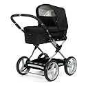 BRIO HAPPY Deluxe Carry Cot with Mattress and Hood  (Black)
