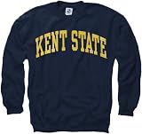 Kent State Golden Flashes Navy Arch Crewneck Sweatshirt