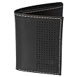 Guess Mens Perforated Genuine Leather Trifold Wallet