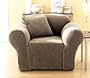 Sure Fit 185027270A Taupe Stretch Pique Sofa Slipcover (T-Cushion)